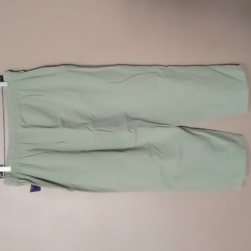 Laura Scott Sea Spray Green Cropped Pants w Front Tie XL NWT - Picture 2 of 6